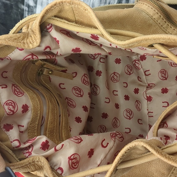 Lucky brand Tan Leather Drawstring Backpack main image 5